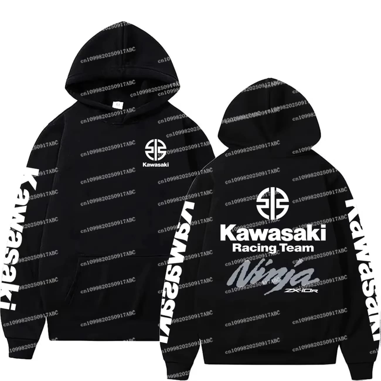 (Kawasaki) Primavera e Autunno Kawasaki Felpa con cappuccio da uomo Felpa con cappuccio da donna Pullover Coppia Cappotto sportivo da strada Ninja Felpa con cappuccio da uomo Moda