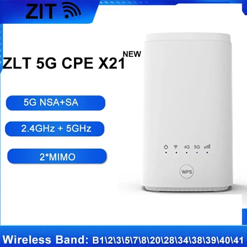 ZLT X21 5G CPE Router da interno Sub 6GHz NSA + SA Mesh Ripetitore Wifi Extender Router wireless con scheda SIM Gigabit Router