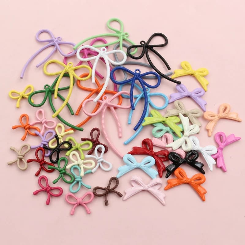 10 pezzi mix casuale smalto papillon pendenti con ciondoli in lega fatti a mano fai da te creazione di gioielli accessori per bracciale collana portachiavi