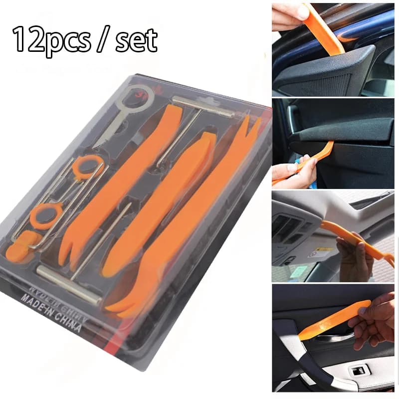 Set di Attrezzi Manuali Multiuso per Auto, Strumento per Smontaggio Audio Auto, Leva in Plastica per Pannelli Porta, Leva per Smontaggio Pannelli Interni, Leva a Clip per Pannelli, Leva a Gancio