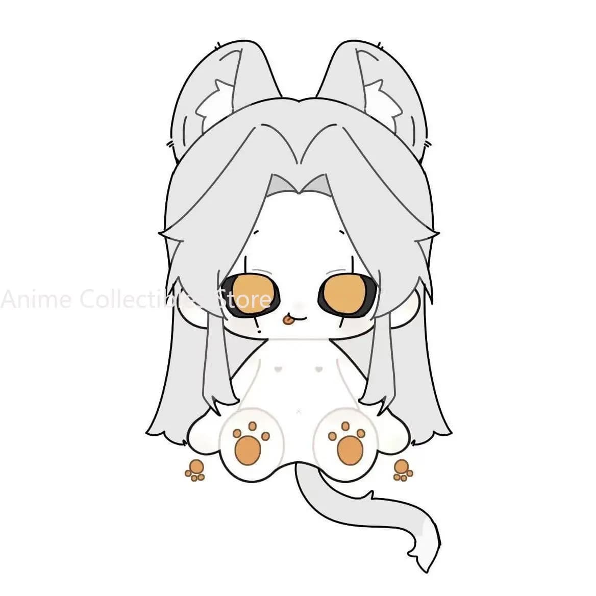 New Plush Anime The Freak Circus Pierrot 40CM, Cotton Mat for Cosplay, Decorative Bearing, Birthday Gift