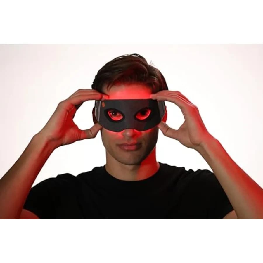 Eye Mask with Red Light for Anti-Age Treatment: Reduces Occhiaie and Rughe, Stimulates Collagen with Red Light therapy