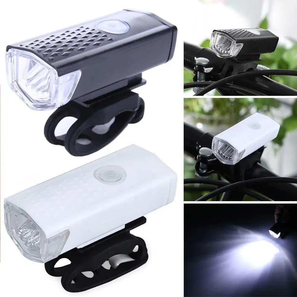 Set di Luci LED USB Ricaricabili per Bicicletta, Faro Anteriore e Posteriore per MTB e Bici da Strada, Accessori per Ciclismo