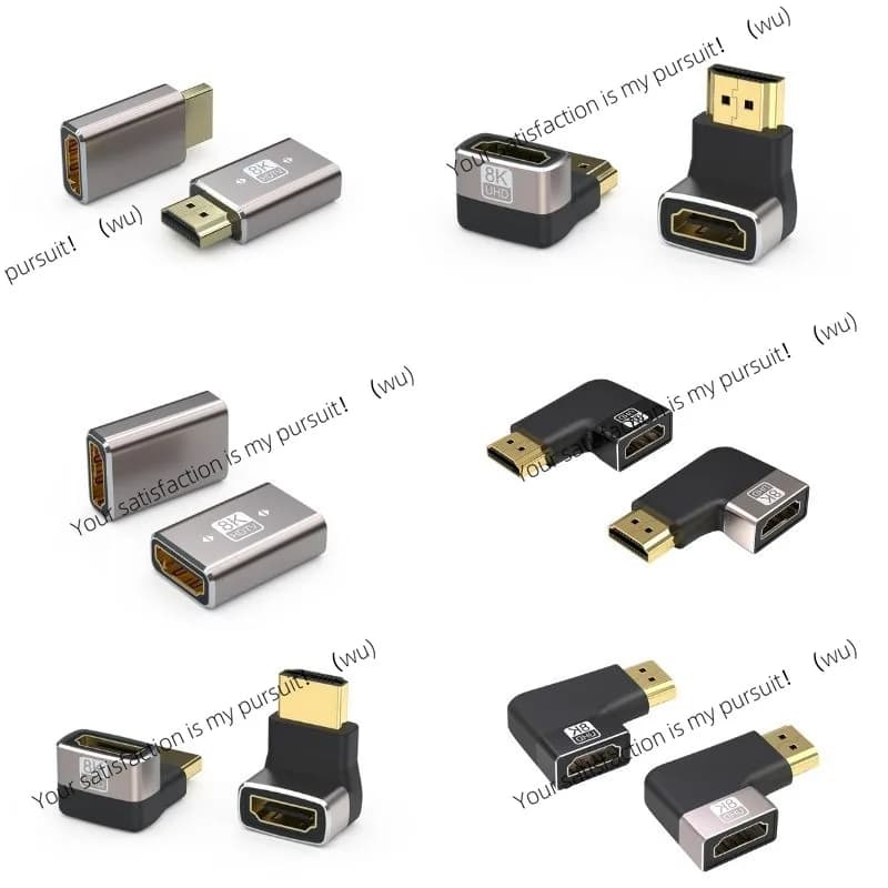 HDMI 8K compatible 2.1 cable adapter Male-female 90-degree right angle connector Extensor 4K 8K for TV Stick PS4 PS5 Xbox PC
