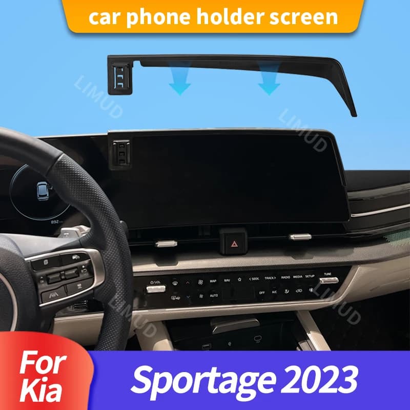Utilizzato per Kia Sportage 2023 Staffa di navigazione per schermo per auto da 12,3 pollici Navigazione per schermo per auto Staffa universale fissa per telefono cellulare