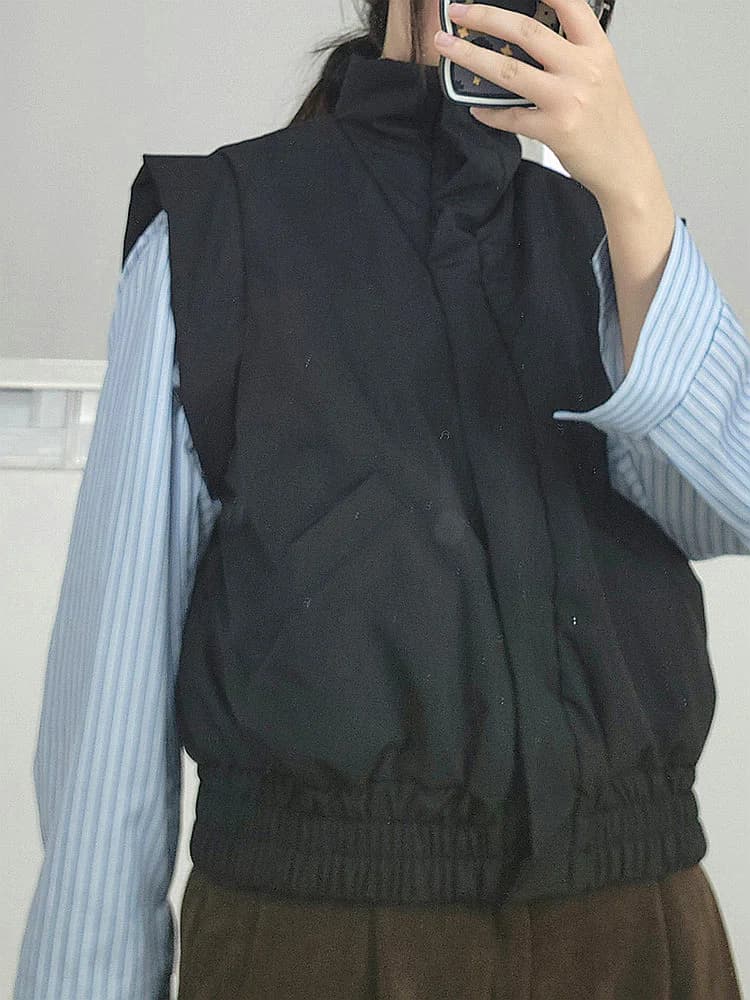 Women's Sports Vest Vest Solid Color with Sleeveless High Collar, Larga Sport Jacket with Hinge 2026, Women's Sports Coats for Exterior