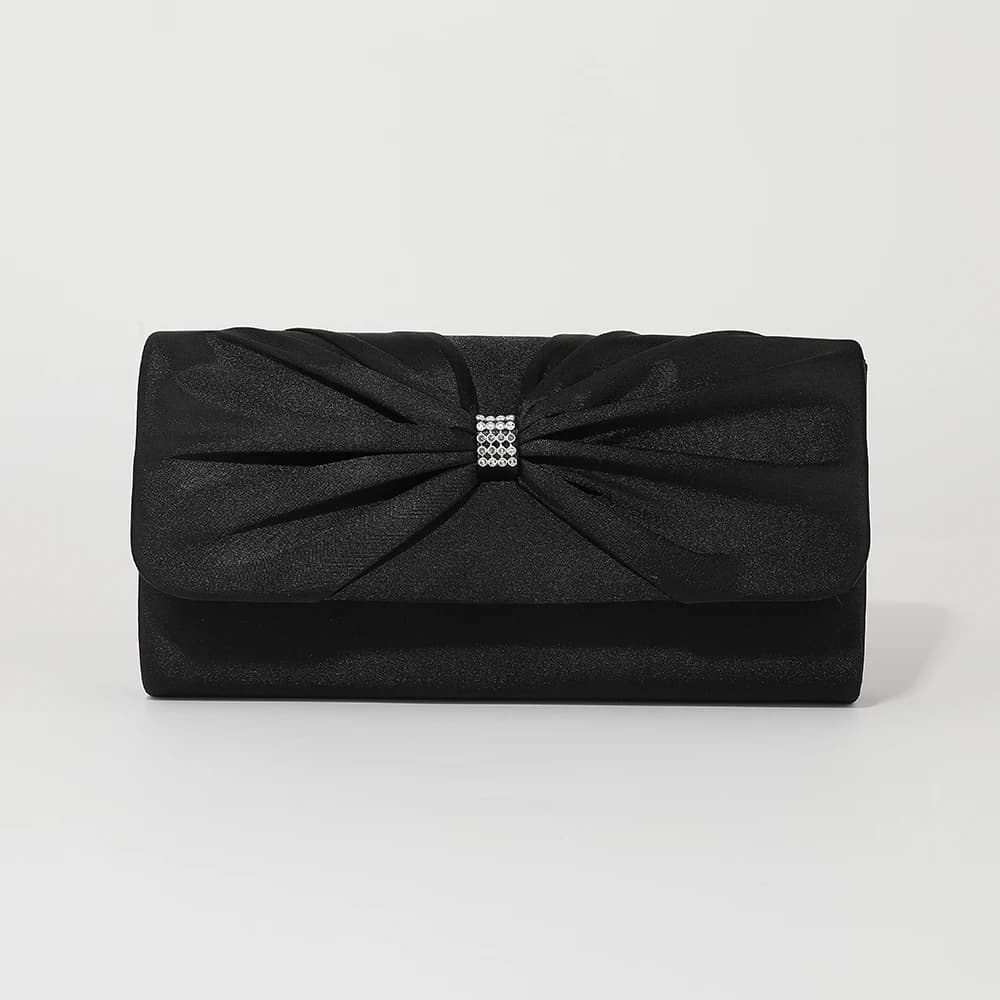 New high-end diamond-studded evening party handbag with satin finish, versatile for wedding and party wear.