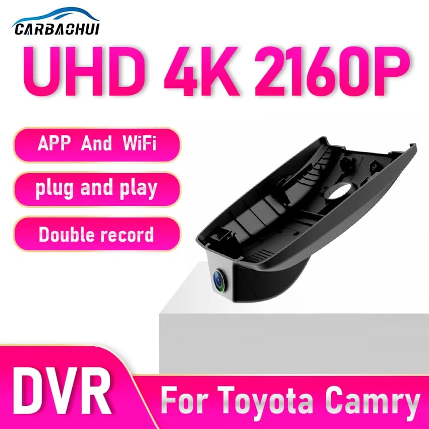 Dash Cam 4K for Toyota Camry 8th Generation XV70 2018-2024, DVR for OEM Style Design Car, Night Vision, Loop Recording, Dashcam for Camry