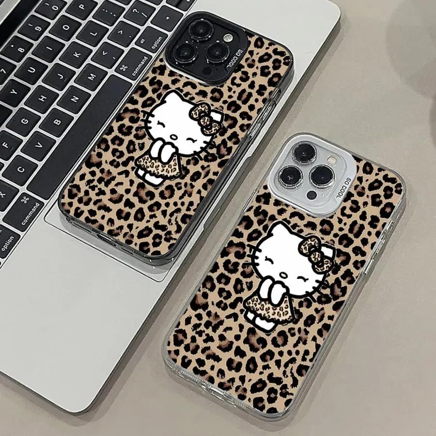 Simpatica custodia per telefono Sanrio Hello Kitty per iPhone 14 15 16 Plus 16e 17 Air 11 12 13 Pro Max Cover morbida