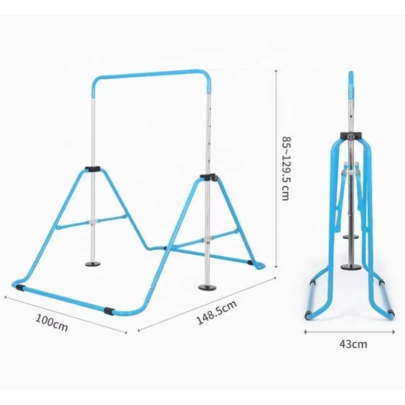 Adjustable Height Home Gym Gymnastics Horizontal Bar for Children's Indoor Fitness Training and Pull-Up Training Exercises