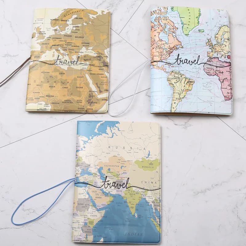 Custodia per passaporto da viaggio creativa Borsa a portafoglio Lettera Uomo Donna Porta indirizzo ID in pelle Pu Accessori da viaggio portatili per l'imbarco