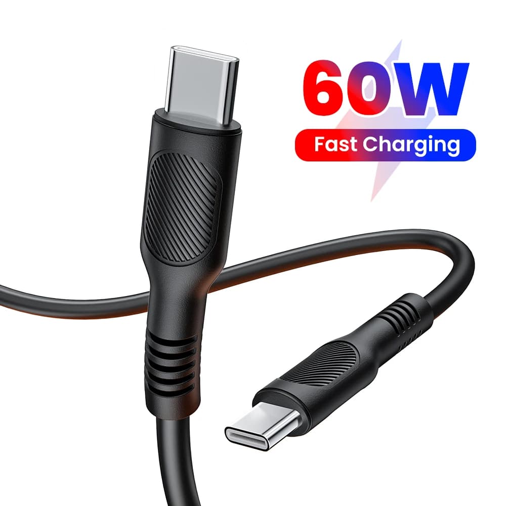 Cavo USB C a USB Type C PD 60W per ricarica rapida e trasferimento dati per Huawei, Samsung, Xiaomi, Macbook, iPad, cavo dati da Type C a Type C