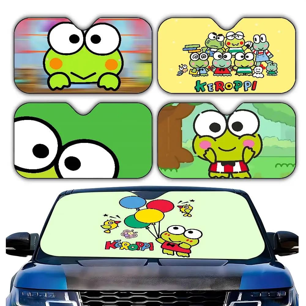 Parasole per parabrezza Kawaii K-Keroppis, elegante e alla moda, copertura per parabrezza auto, tenda parasole per auto, copertura protettiva solare per auto