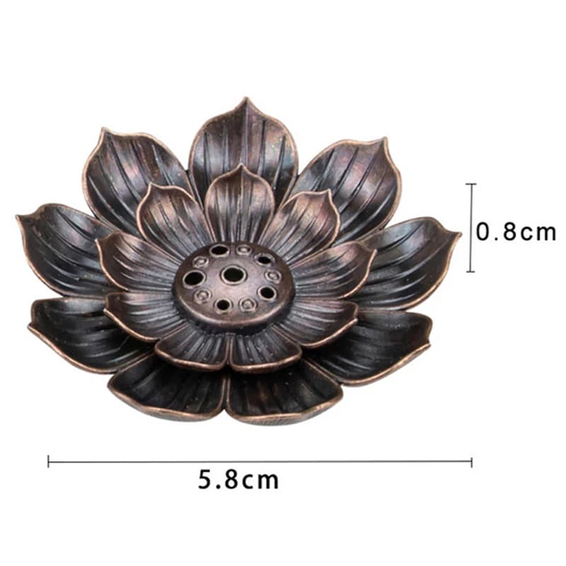 1PCS Alloy Incense Burner Stick Holder Plate Burner Plate Buddhism Coil Lotus Censer