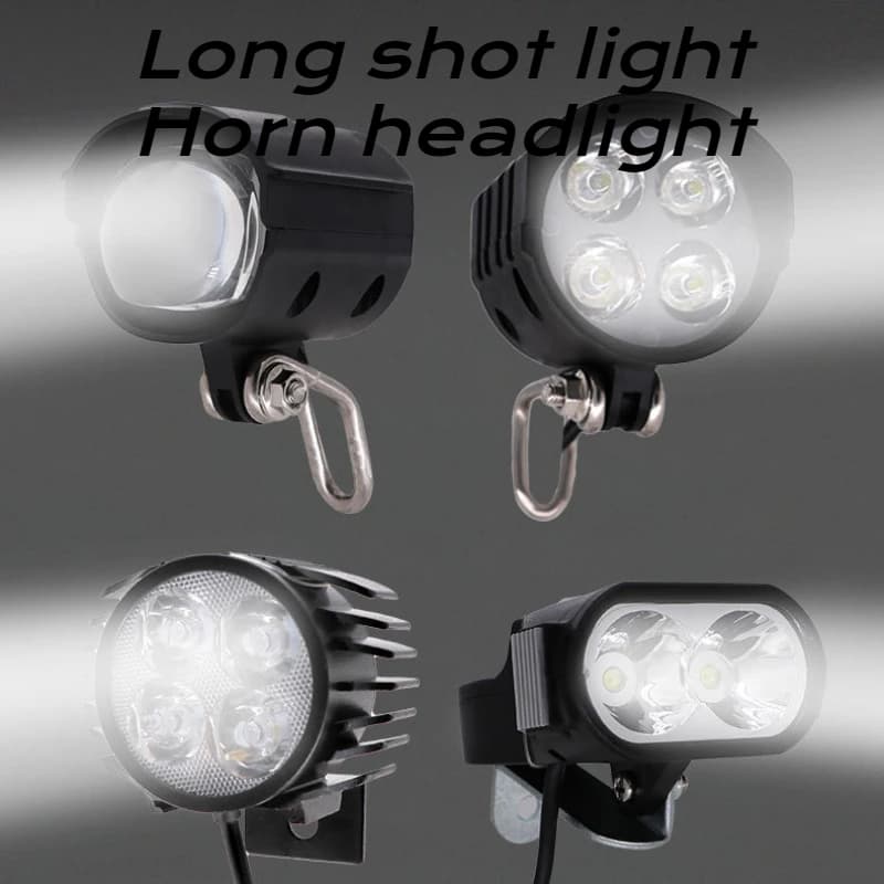 1PC 12W Electric Car Headlight Super Bright Lighting Speaker 2-in-1 External Light Headlight Accessories Bicycle Accessory