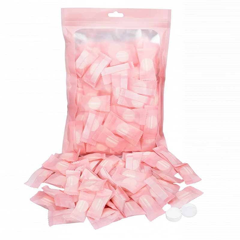 Compressed Towel Pure Cotton Face Towel Disposable Towel Portable Travel Thick Cleansing Towel Granule Candy Small Square Towel