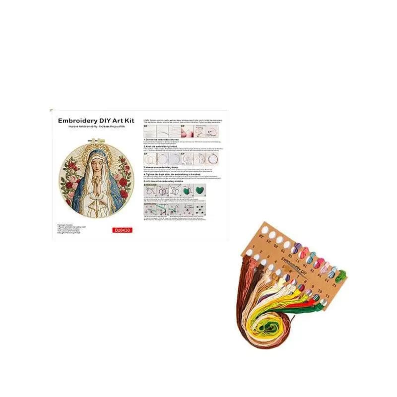 Religion Embroidery Starter Kit DIY Sewing Art Craft Full Kit for Church Activity Beginner Religious Art Hobby Gift