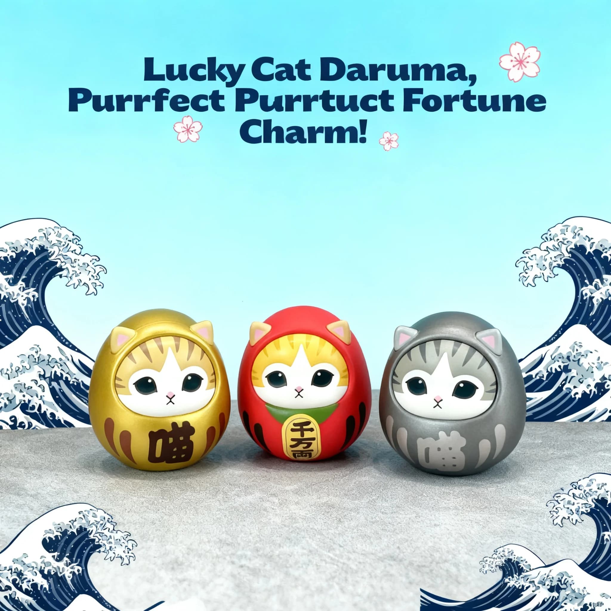 Mofusand Unstoppable Handmade Lucky Wealthy Cat Blind Box Fried Shrimp Action Figure Ornament Home Decor Festival Gift