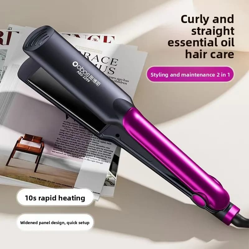 Piastra per Capelli Doppia Funzione, Mini Stiracapelli Domestico per Capelli Asciutti e Bagnati