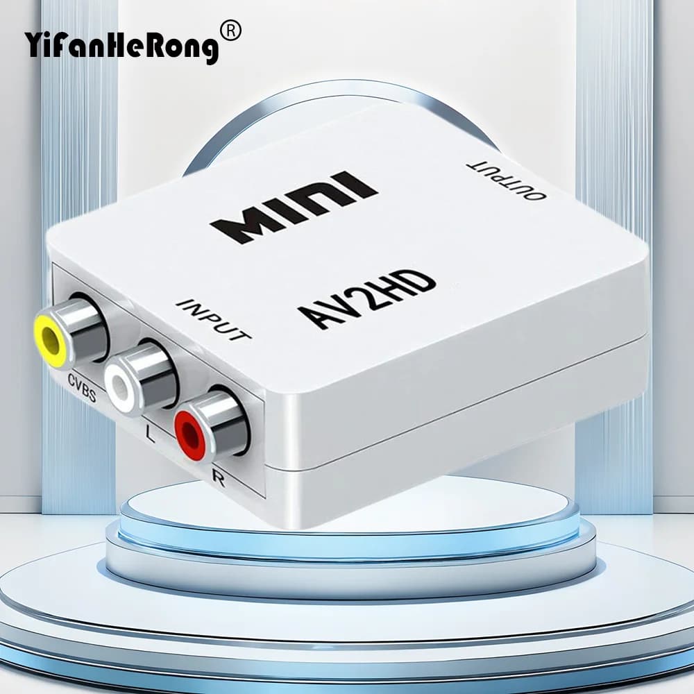Adapter RCA AV to MINI compatible HDMI Video Converter 1080P Adapter CVBS Converter Box for HDTV Projector Set Top Box DVD