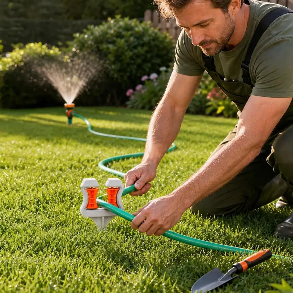 Garden Hose Guide Spike Heavy Duty Plant Protector Stake Roller Wheel For Watering Pipe Guide Nail For Flower Bed Lawn Landscape