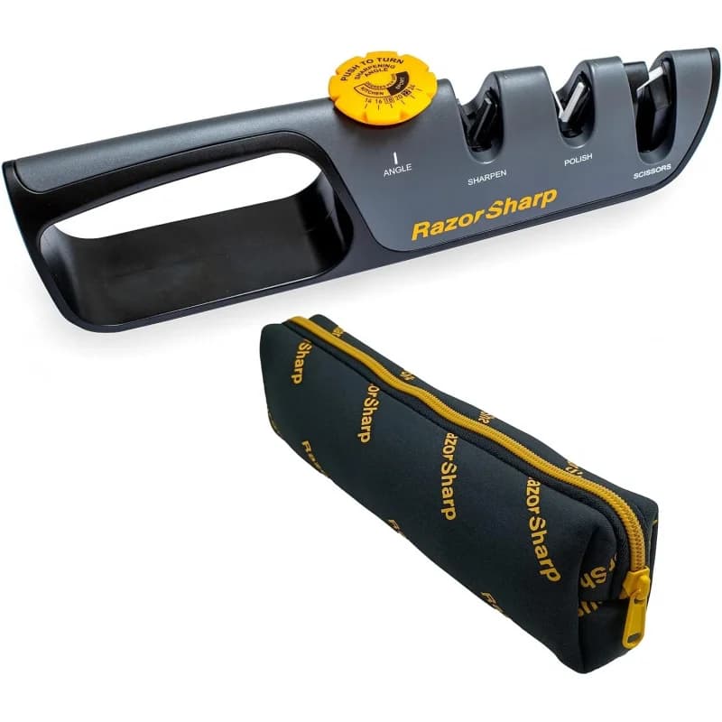 Adjustable Angle Knife Sharpener Diamond Coated Ceramic Stone Non Slip Grip for Kitchen Chef Knives