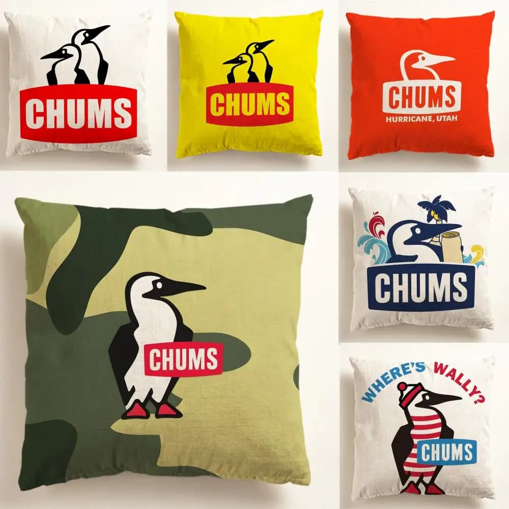 Fodera per cuscino 1P-Chums in stile nordico, in lino naturale, resistente e lavabile, per casa, camera da letto, divano