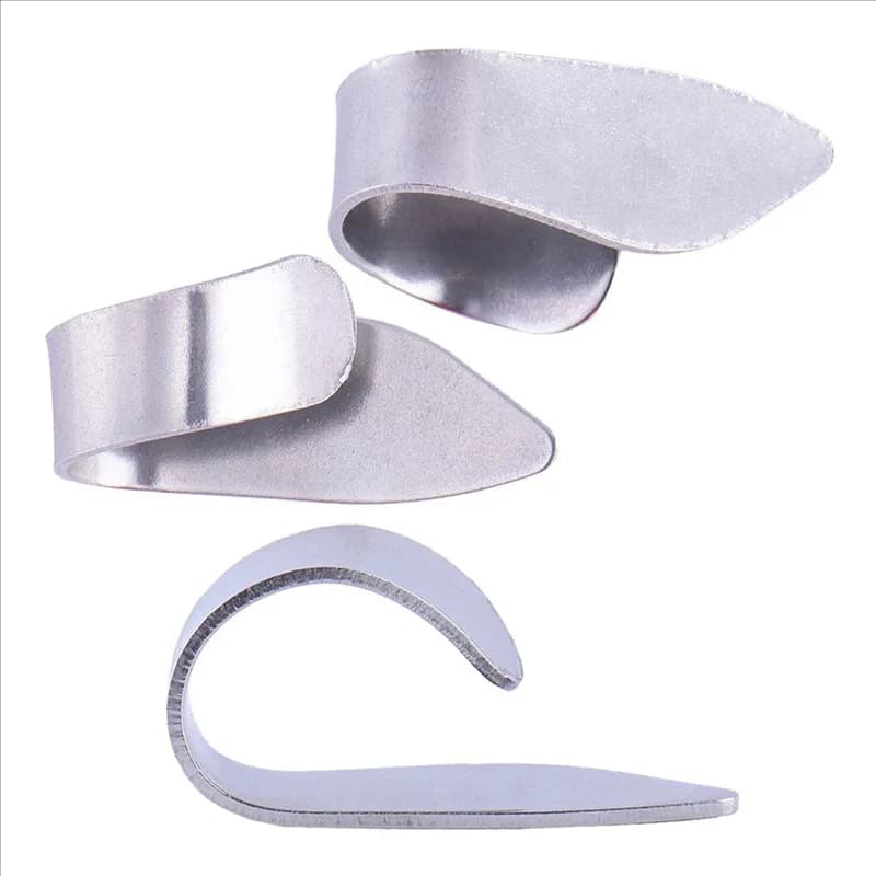 Plettri da dito in metallo A99I-9 + set di 3 plettri per chitarra per chitarra Dobro Banjo, ecc.
