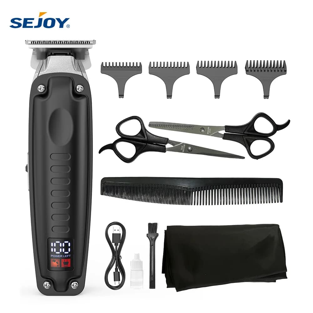 SEJOY Professional Haircuts for Men Haircutting Kit Battery Barber Machines Electric Shaver For Men Gift