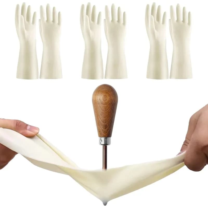 3 paia di guanti in nitrile bianco lungo 33 cm per pulire i piatti, resistenti, antiscivolo, per cucina, lavare i piatti, lavare, giardinaggio, cura degli animali domestici