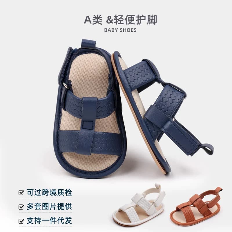 Scarpe da bambino sandalo estivo morbido PU scarpe da passeggio Casual neonato 0-91-8 mesi ragazzi e ragazze 2024 New Baby Fashion BBW4011
