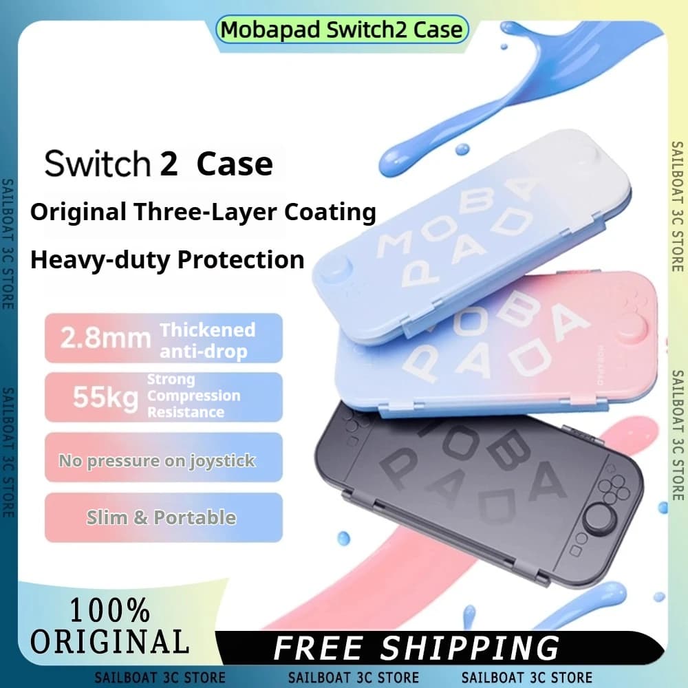 Mobapad Custodia Switch2 a tre rivestimenti Leggera portatile anticaduta Custodia rigida per PC ispessita da 2,8 mm Stampo 1:1 Interruttore 2 Accessori regalo