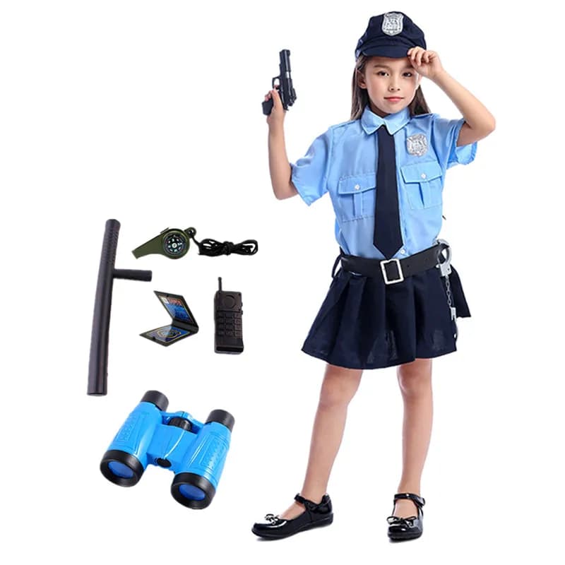 Dress Up America Costume da polizia per costume da poliziotto per - Set uniforme da poliziotto con accessori Regali per spettacoli di feste