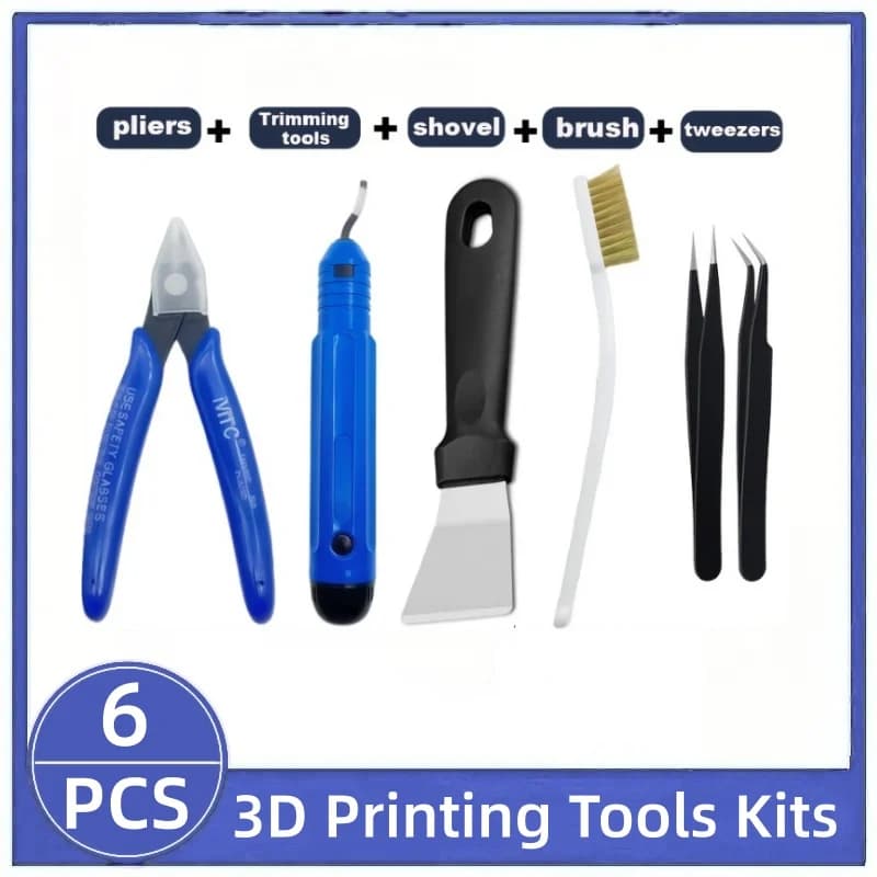 Strumenti per Stampa 3D, Vari Tipi di Utensili, Forbici, Aghi per Pulizia, Pinzette, Pinze, Kit per Sbavatura, Strumenti Universali per Stampanti 3D
