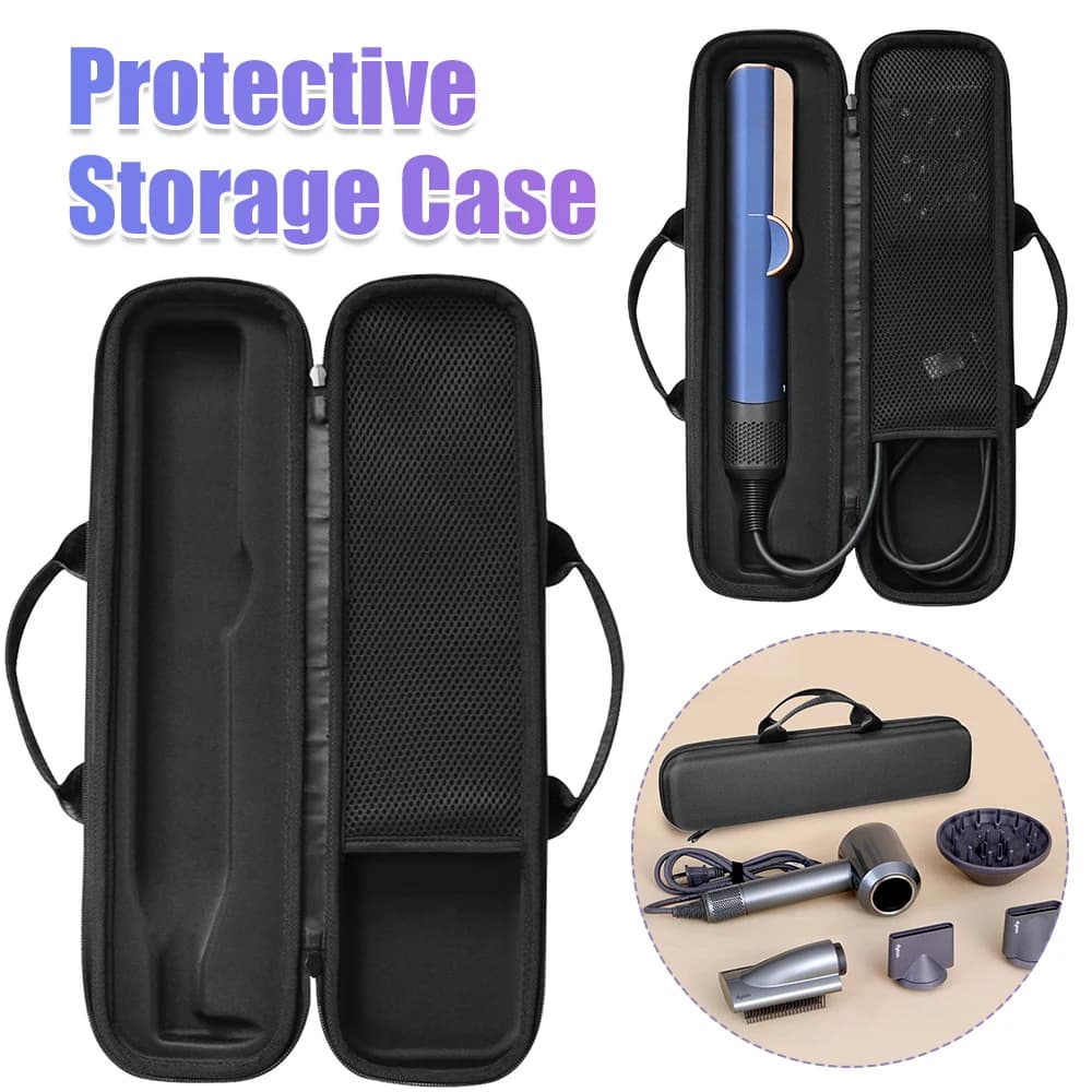 Black EVA Hard Case for Dyson Airstrait HT01Storage Bags Dyson Hair Plate Accessories Shock Protective Bag