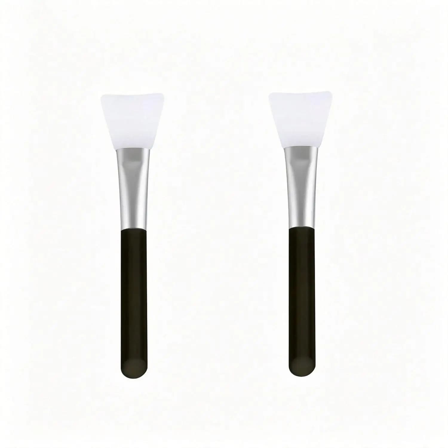 2 Soft Silicone Mask Brushes for Mud and Jelly Masks | Easy-To-Clean, Quick-Drying, Reusable Facial Mask Spatula