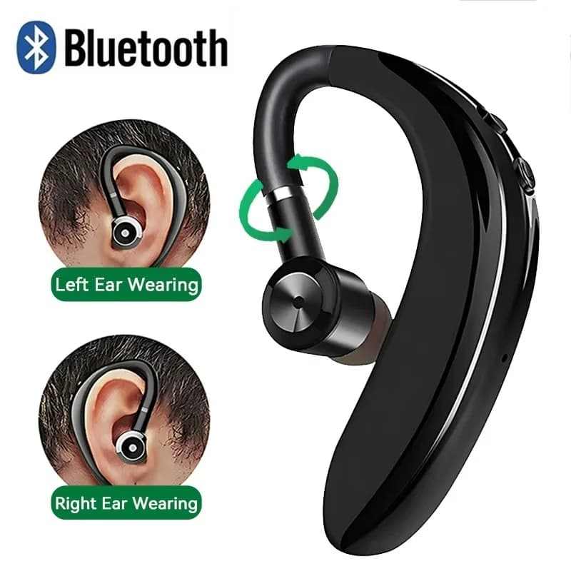 Universal Wireless Bluetooth 5.0 Earphone Sports Waterproof Business Single Ear Headset Handsfree HiFi Stereo Headphone With Mic