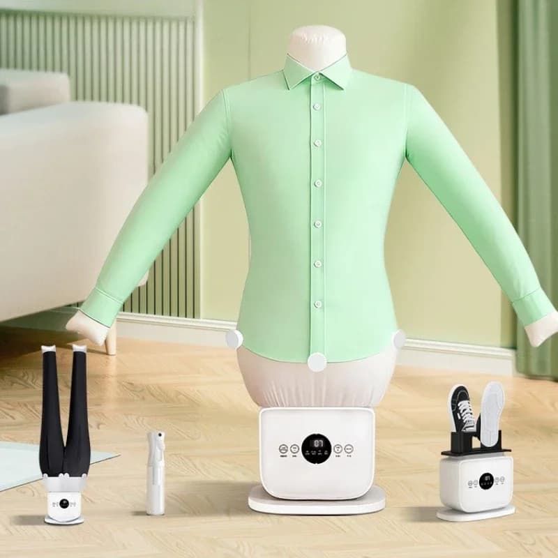 Stiratore automatico umanoide per indumenti, ferro da stiro elettrico domestico, dispositivo per la rimozione delle pieghe dai vestiti.