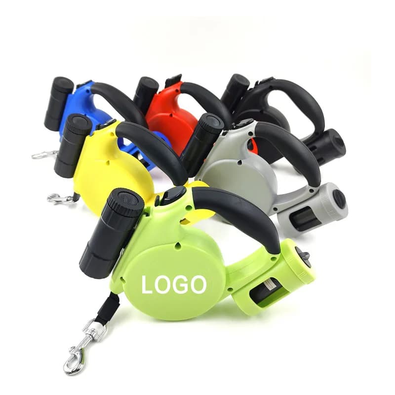 Guinzaglio Multifunzionale per Animali Domestici - Guinzaglio Automatico Retrattile da 5m, Corda Portatile per Passeggiate all'Aperto