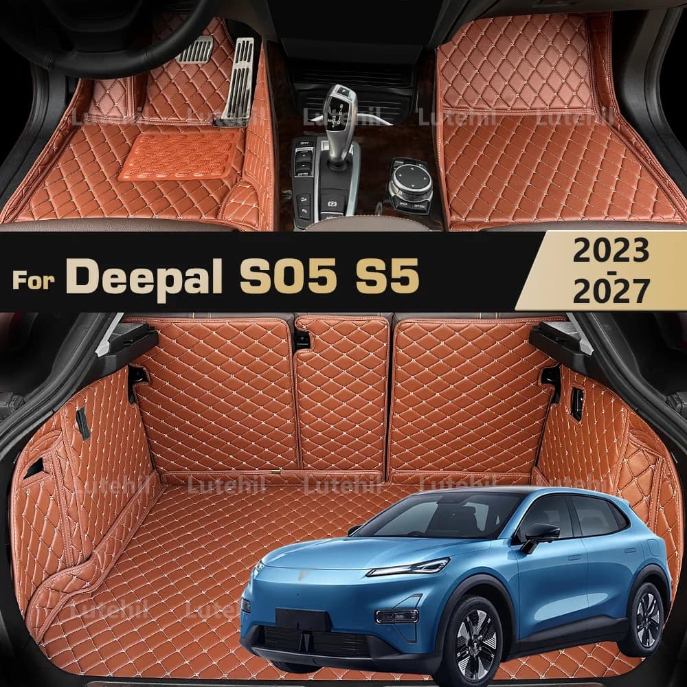Per Deepal S05 S5 2023 2024 2025 2026 2027 3D Tappetini per auto Tronco Zerbino Pad Rilievi del piede Auto Cargo Liner Accessori interni
