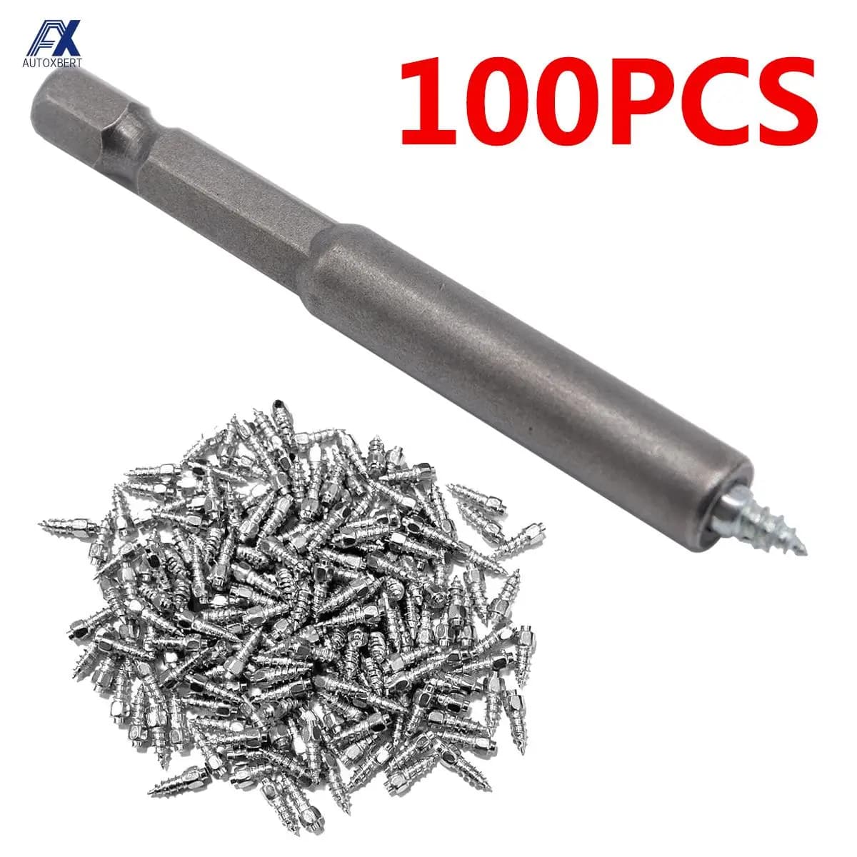 100 Pz 4*9mm Vite da Neve Borchie per Pneumatici Anti Skid Caduta Spikes Pneumatici per Auto Moto Bicicletta Stivali Inverno Emergenza