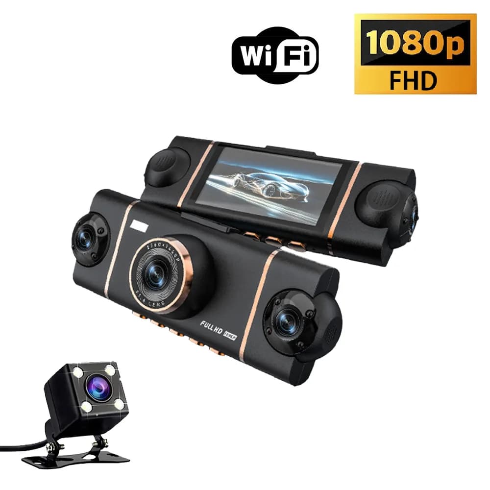New XZY 4 Channel 1080P HD Dash Cam WiFi Connected Wide Angle Night Vision Car DVR Vehicle Recorder