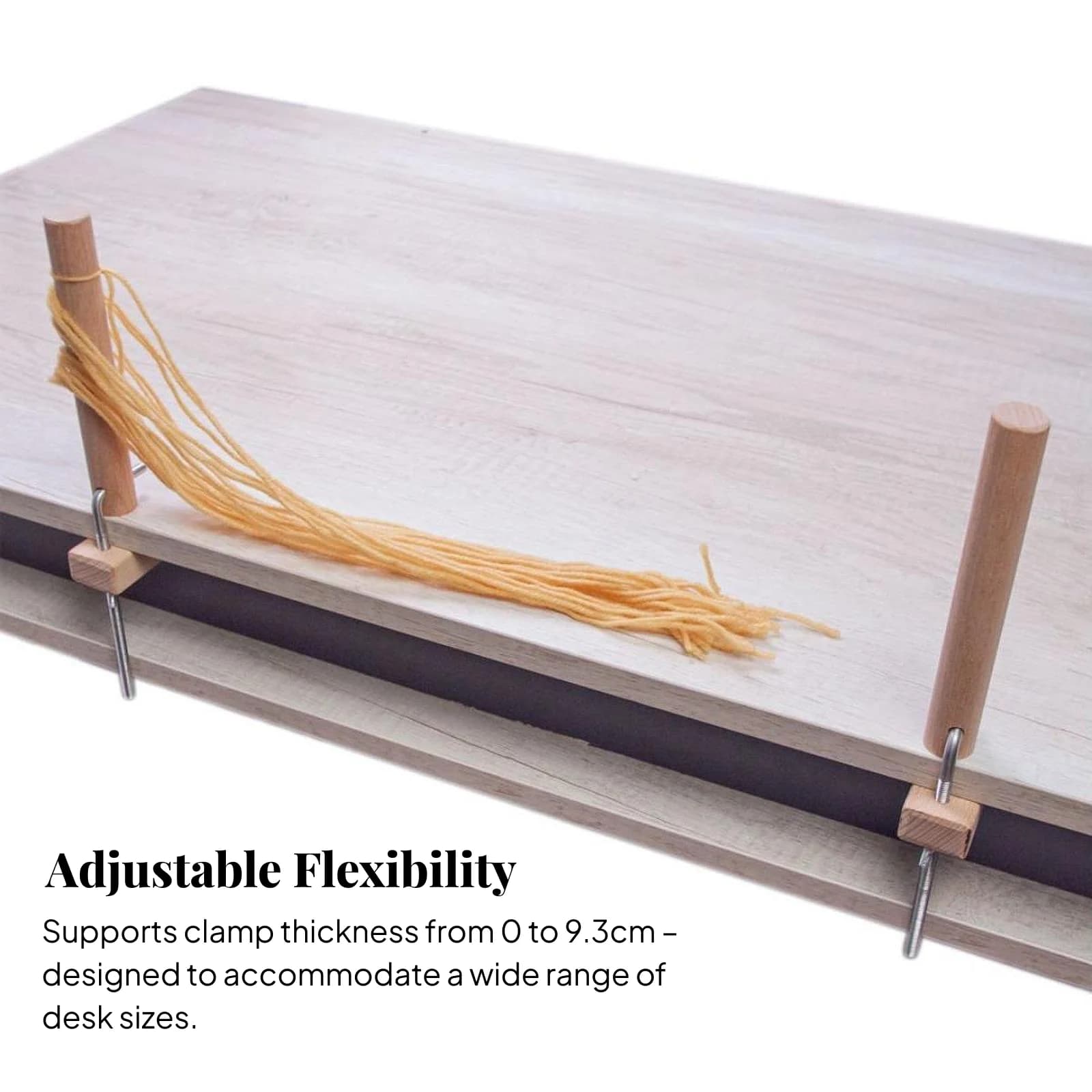 Wooden Warping Pegs and Clamp Set for Table Adjustments Weaving Loom Pattern Weights Sewing Accessories