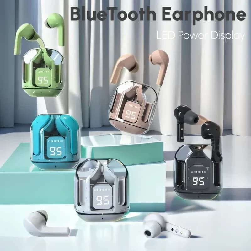 T2 TWS Cuffie wireless Auricolari con potenza a LED Display digitale Cuffie Suono stereo Compatibile con Bluetooth 5.3 per Xiaomi Lenovo