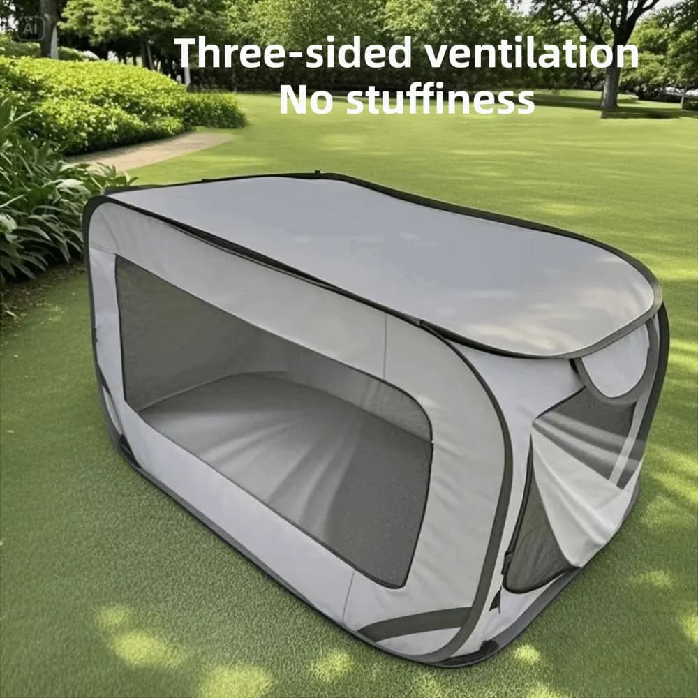 Foldable PET Car Travel Cage Breathable Mesh Interactive Dog Travel Crate Soft Sided Comfortable Portable PET Carrier