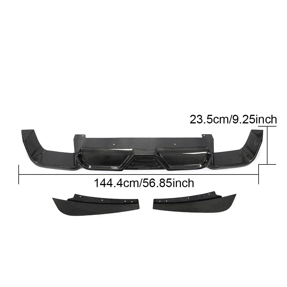 Product Customization Carbon Fiber Rear Diffuser forBMW F97 X3 M X3M 2019 - 2021 X3 (G01, F97), X3 SUV (G01, F97) Carbon Black