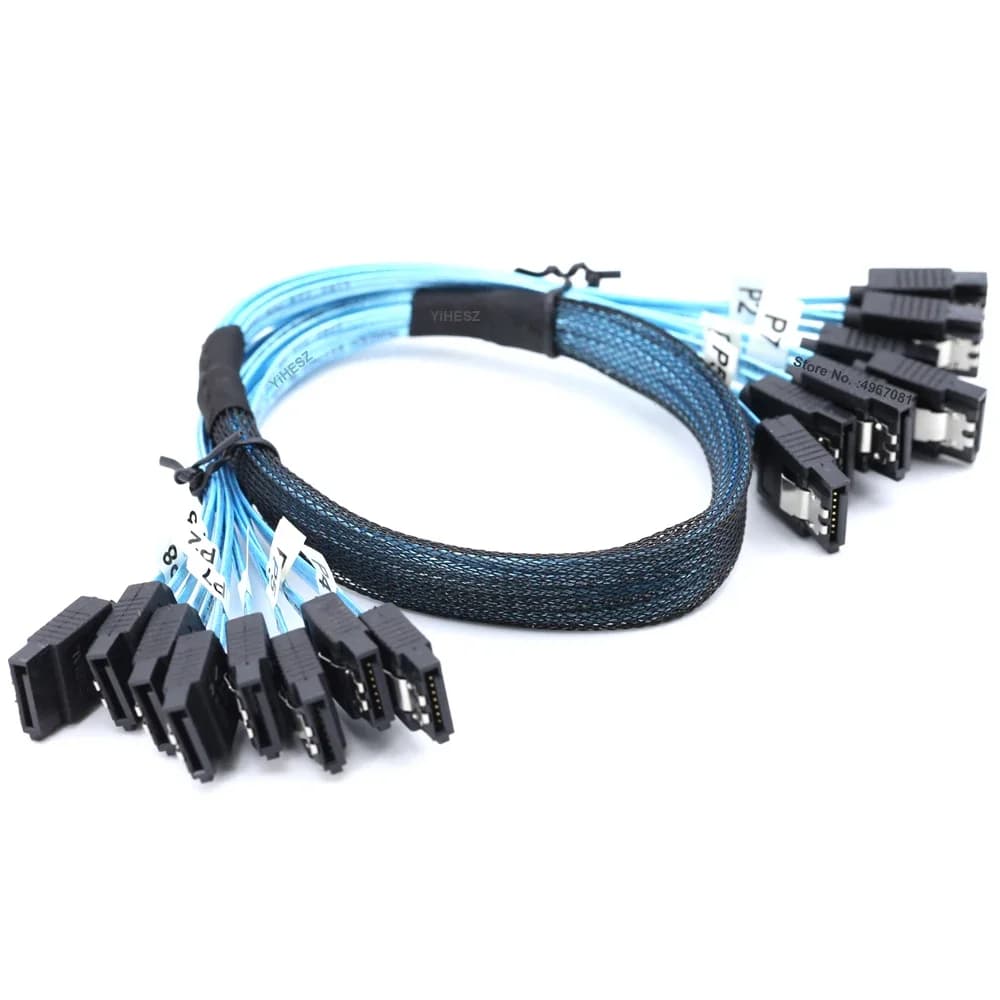 4/6/8 Pcs Set di cavi SATA 4/6/8 Set SATA 3.0 cavo PC SATA Cabl SAS 7pin 6Gbps cavo dati per Hard Disk SSD Drive NAS Server Host