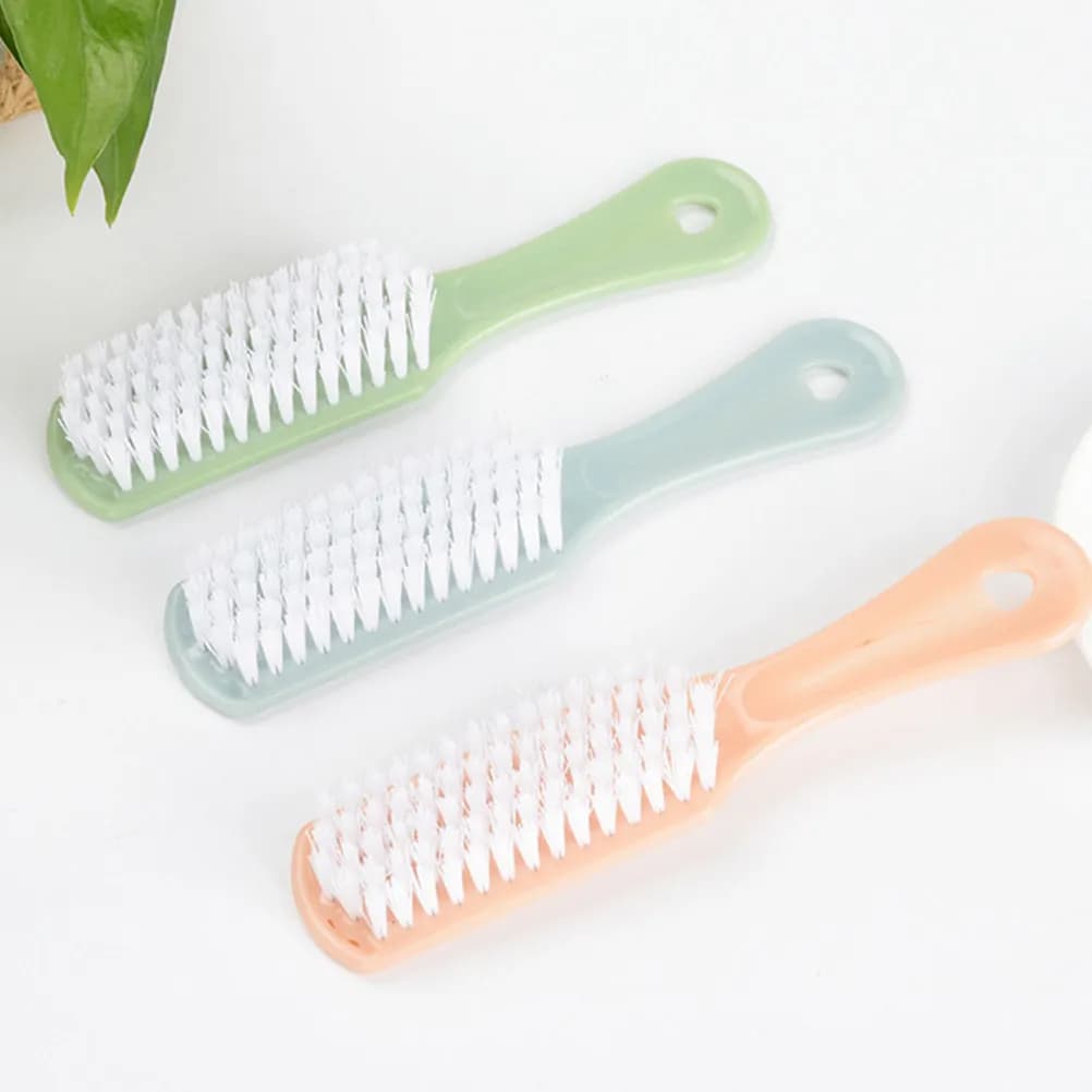 Set di 3 Spazzole Multifunzionali per Pulizia Scarpe, Spazzola per Lucidatura in Plastica con Manico Lungo, Strumento per Pulizia Lavanderia e Bagno