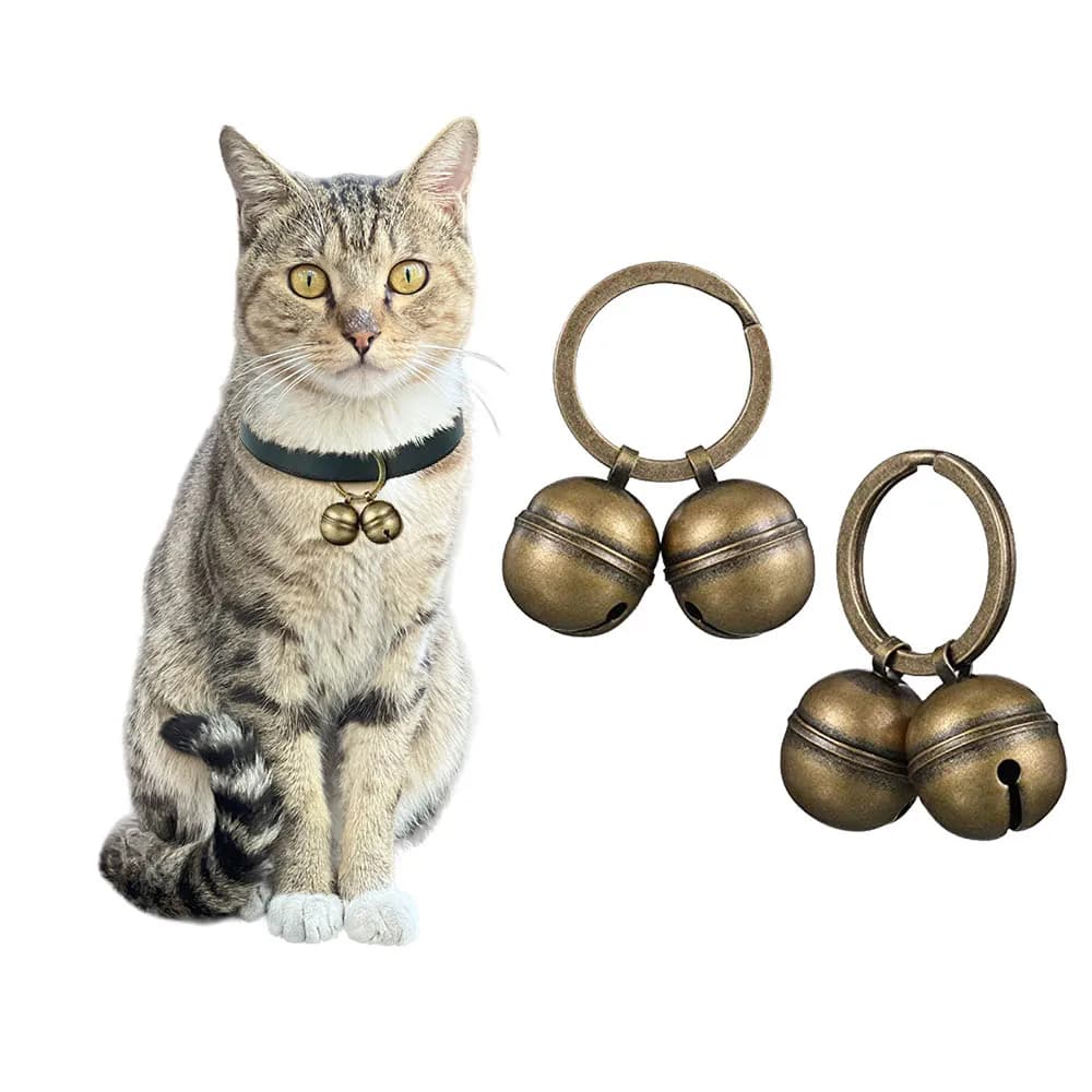 Accessorio per collare a campana per animali domestici in rame forte Attacco per collare regolabile con suono melodioso Jingle Costruzione durevole per cani e gatti