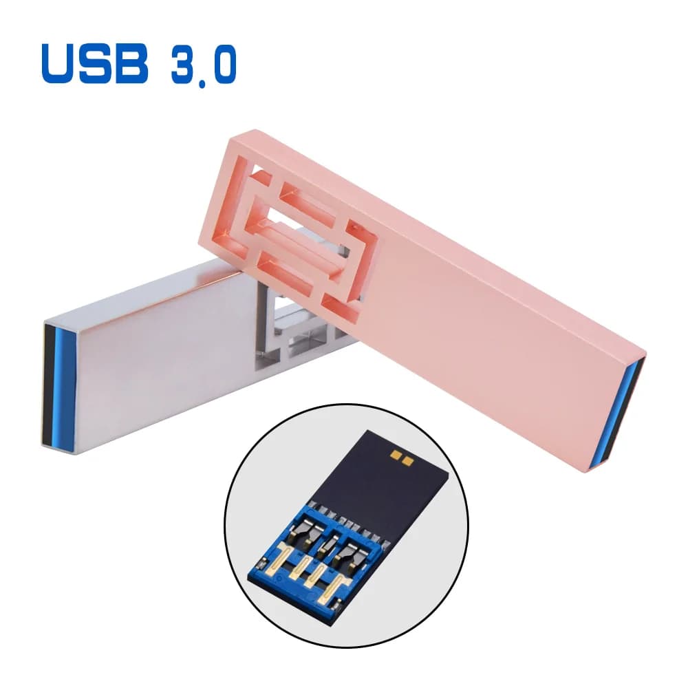 USB Flash Drive 3.0 Metallo Ad Alta Velocità Memory Stick 128GB 64GB 32GB 16GB 8GB Pendrive storage esterno Portatile del Disc di U Logo Personalizzato